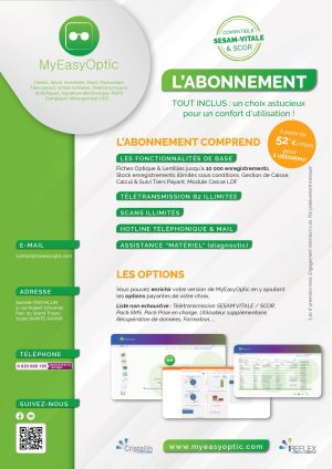 MYEASYOPTIC | Plaquette abonnement 2025 MYEASYOPTIC | Plaquette abonnement 2025